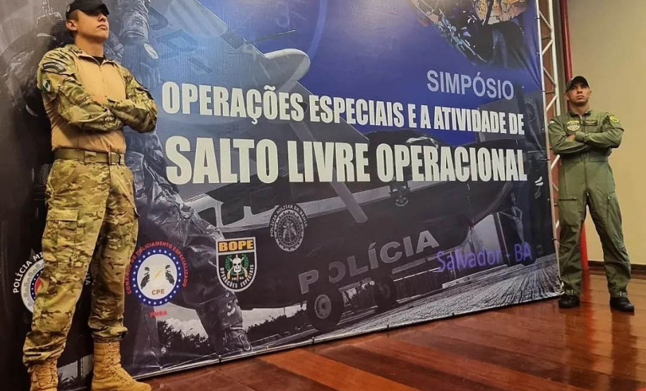 Polícia Militar do Paraná envia profissionais à Bahia para o I Simpósio de Operações Especiais e Atividade de Salto Livre Operacional