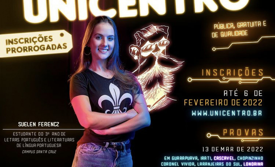 Unicentro reabre as inscrições para o Vestibular 2022