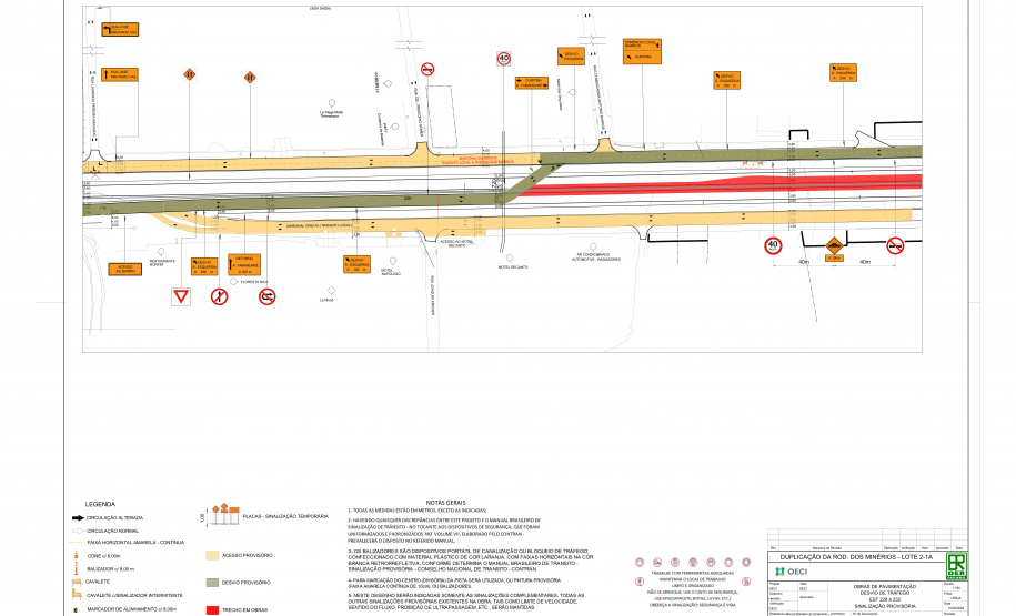 Com avanço das obras, trânsito na Rodovia dos Minérios terá alterações nesta quarta-feira