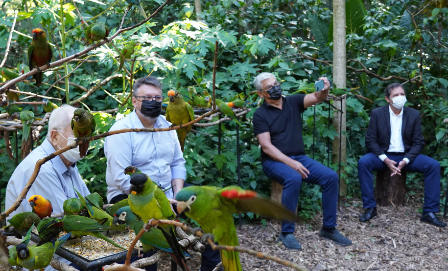 Diretores do BRDE, prefeito de Foz e parceiros visitam Parque das Aves e discutem fomento ao turismo