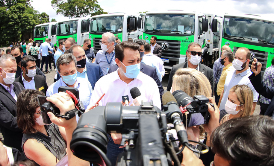 Governador Carlos Massa Ratinho Junior entrega mais 63 veículos da Patrulha Ambiental - Curitiba, 09/02/2022