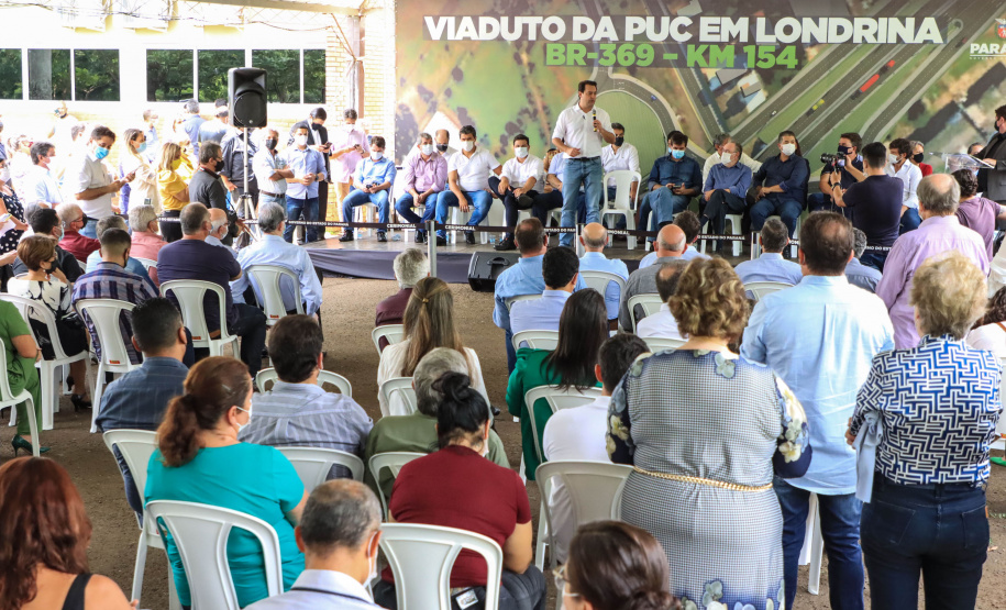 O governador Carlos Massa Ratinho Junior lança nesta sexta-feira (4) a licitação do Viaduto da PUC, em Londrina.
