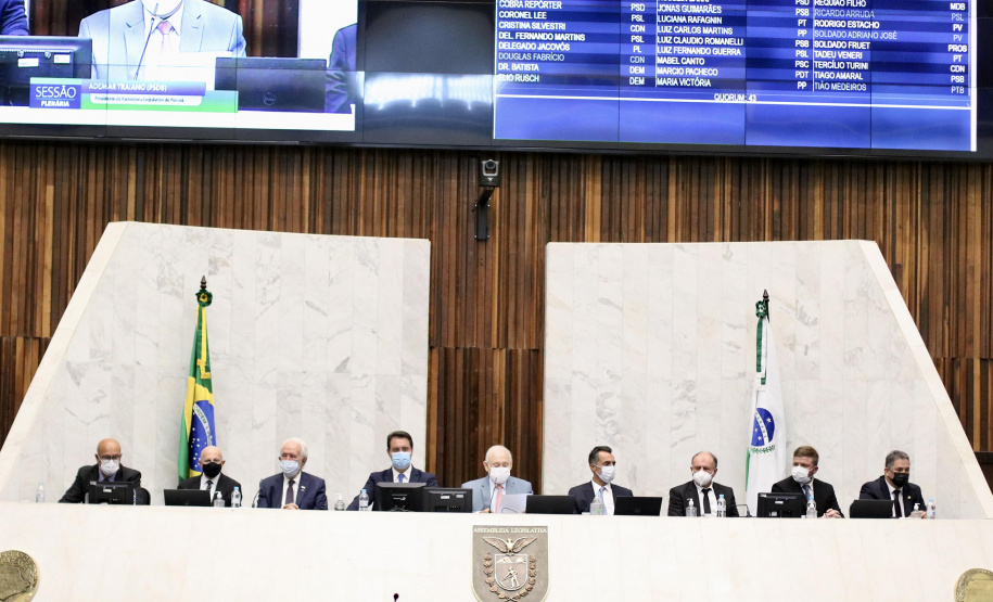 O governador Carlos Massa Ratinho Junior participou nesta quarta-feira (2) da abertura dos trabalhos da 19ª Legislatura da Assembleia Legislativa.