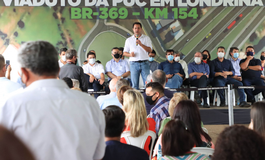 O governador Carlos Massa Ratinho Junior lança nesta sexta-feira (4) a licitação do Viaduto da PUC, em Londrina.