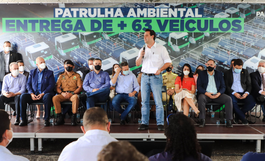 Governador Carlos Massa Ratinho Junior entrega mais 63 veículos da Patrulha Ambiental - Curitiba, 09/02/2022