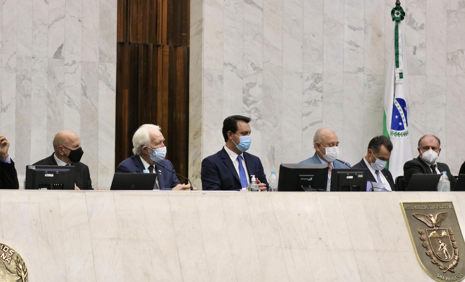 O governador Carlos Massa Ratinho Junior participou nesta quarta-feira (2) da abertura dos trabalhos da 19ª Legislatura da Assembleia Legislativa.
