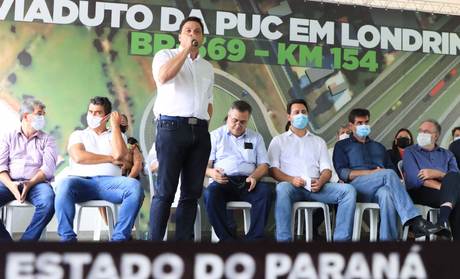 O governador Carlos Massa Ratinho Junior lança nesta sexta-feira (4) a licitação do Viaduto da PUC, em Londrina.