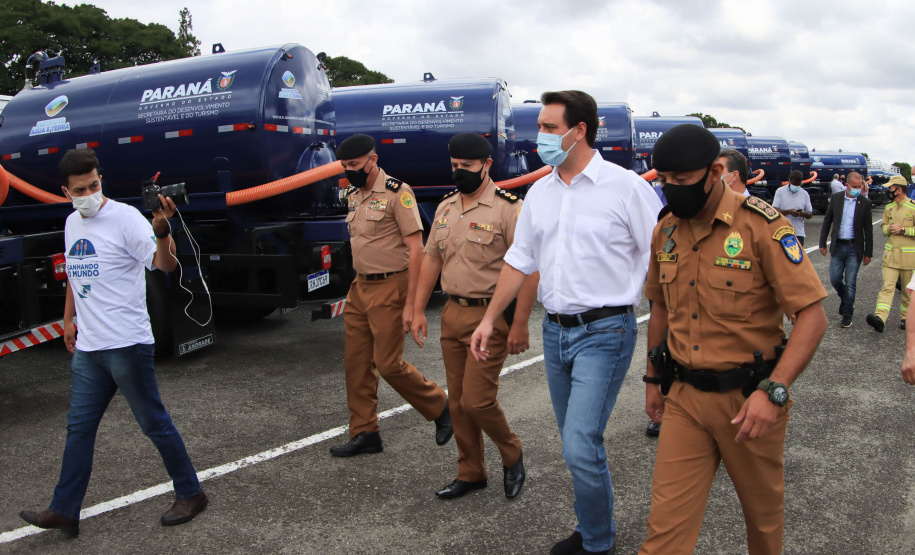 Governador Carlos Massa Ratinho Junior entrega mais 63 veículos da Patrulha Ambiental - Curitiba, 09/02/2022