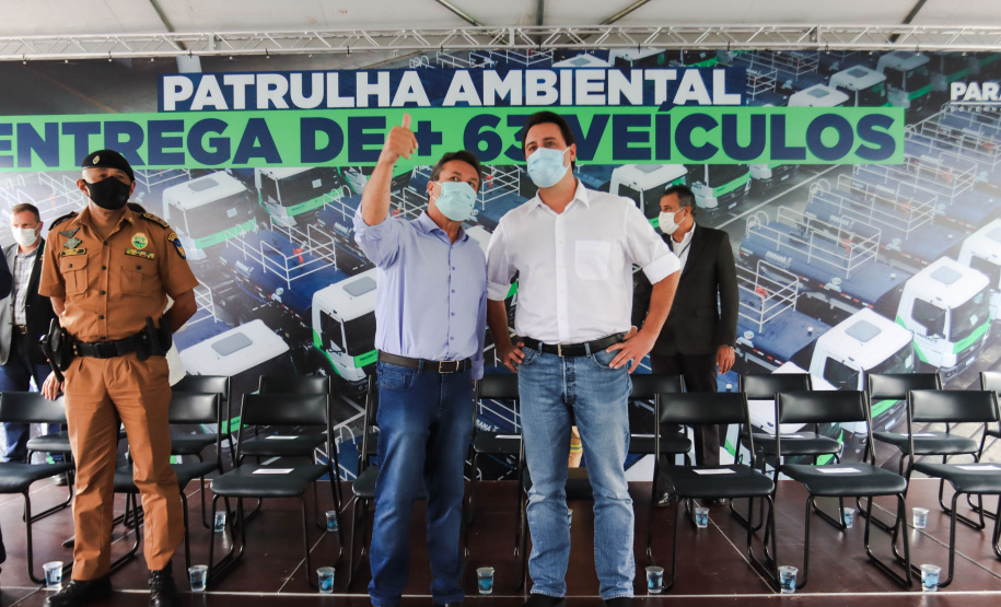 Governador Carlos Massa Ratinho Junior entrega mais 63 veículos da Patrulha Ambiental - Curitiba, 09/02/2022
