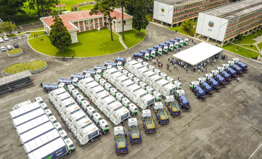 Governador Carlos Massa Ratinho Junior entrega mais 63 veículos da Patrulha Ambiental - Curitiba, 09/02/2022