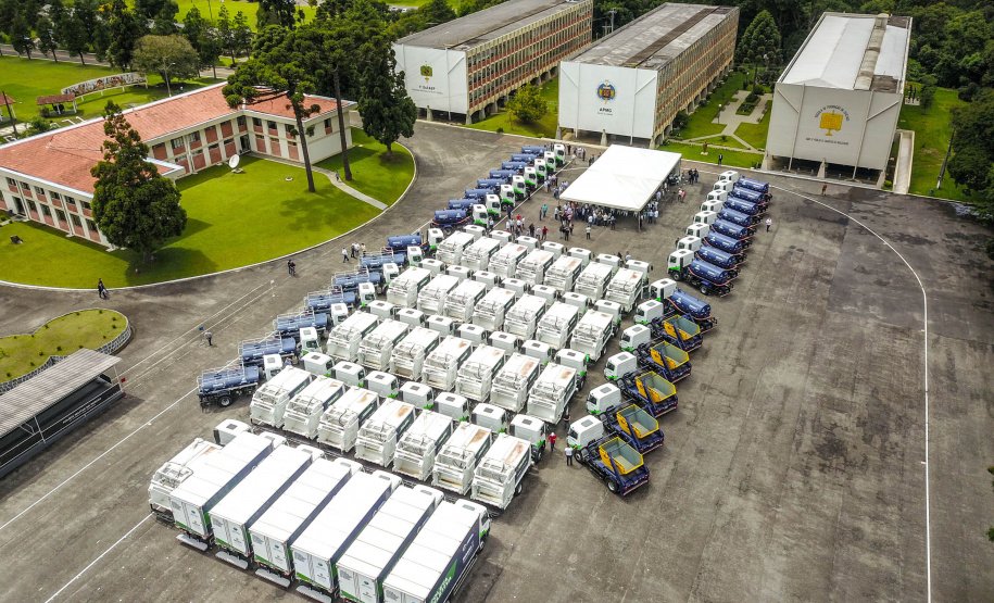 Governador Carlos Massa Ratinho Junior entrega mais 63 veículos da Patrulha Ambiental - Curitiba, 09/02/2022