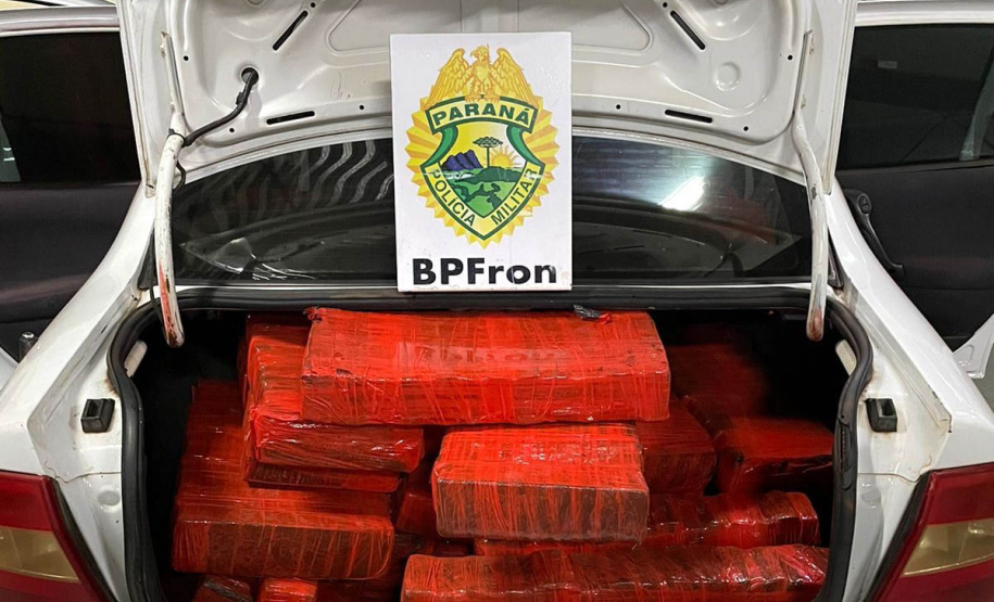 Mais de meia tonelada de maconha é apreendida pelo BPFRON no Oeste do estado