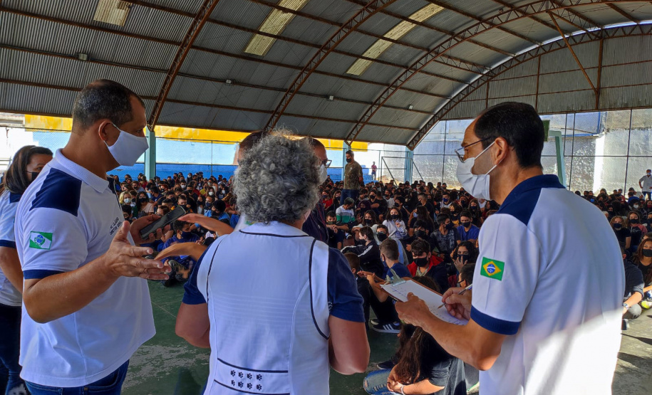 Durante esta semana, em todo o estado, as unidades escolares estaduais e as parceiras da Secretaria da Educação e do Esporte (SEED) realizaram o simulado de abandono.