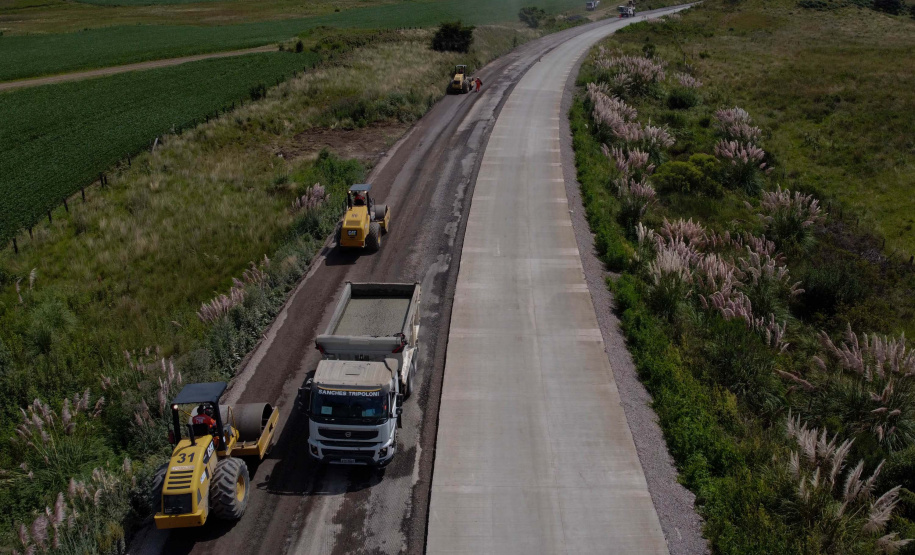 Pavimentação em concreto da PRC-280 no Sudoeste chega a 19% de conclusão