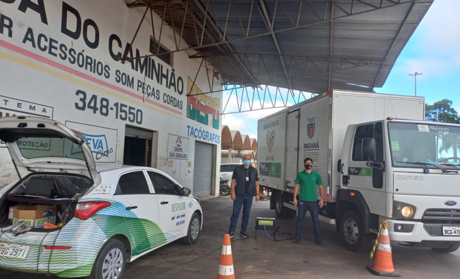 Frotas de veículos da Ceasa Curitiba recebem testes de opacidade