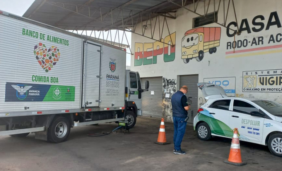 Frotas de veículos da Ceasa Curitiba recebem testes de opacidade