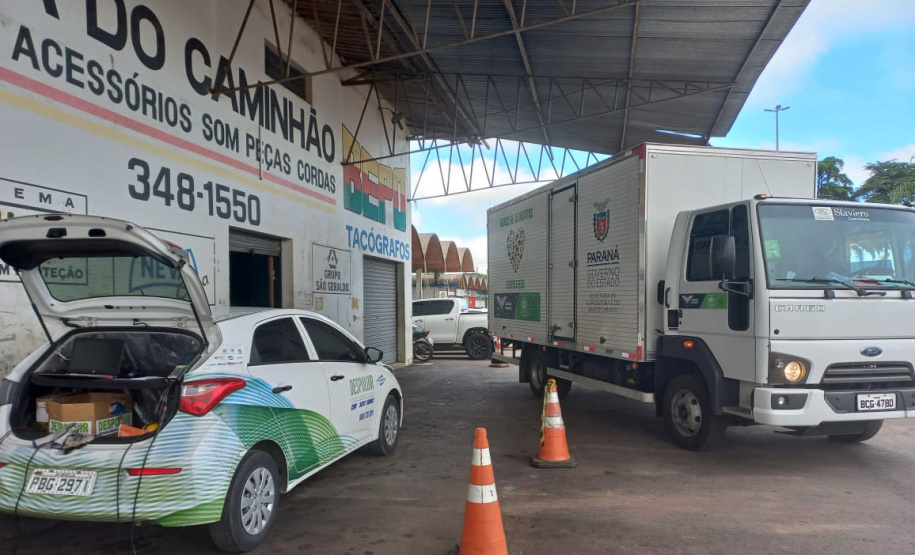 Frotas de veículos da Ceasa Curitiba recebem testes de opacidade