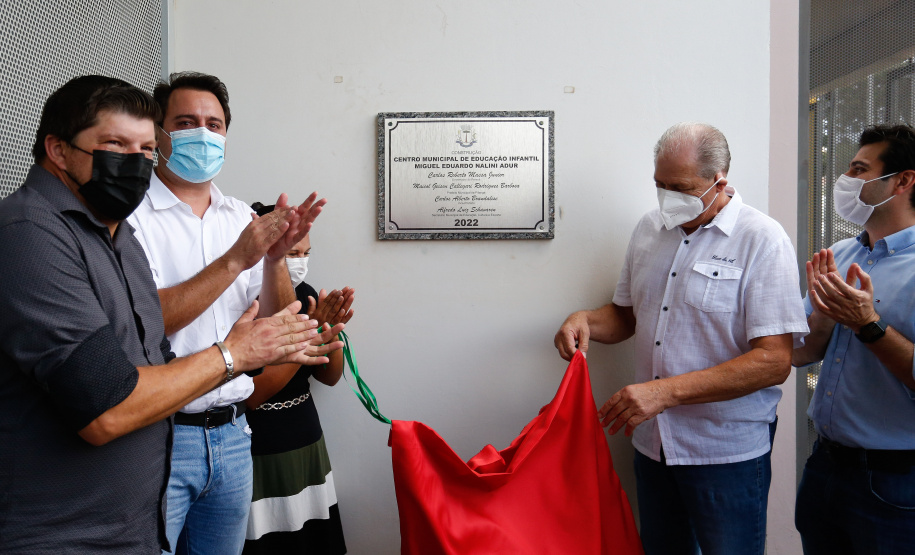 O governador Carlos Massa Ratinho Junior participou nesta quinta-feira (03) da inauguração do Centro Municipal de Educação Infantil (CMEI) Miguel Eduardo Nalini Adur, em Pitanga, na Região Central do Paraná.