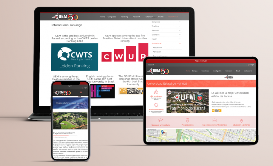 UEM lança site internacional