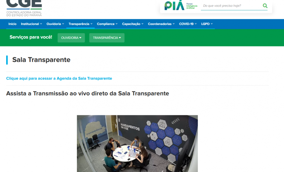 Em reforço à transparência, reuniões da CGE começam a ser transmitidas pela internet