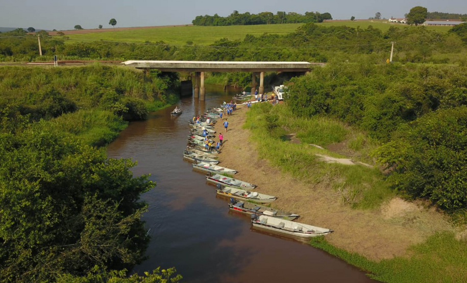 Rio Xambrê é repovoado com 50 mil peixes juvenis nativos