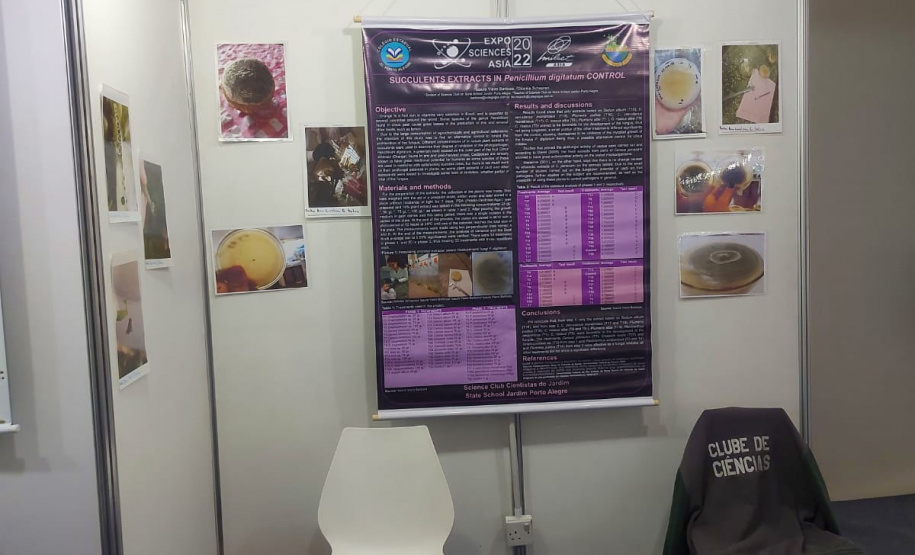 Aluna da rede estadual apresenta trabalho em feira de ciências de Dubai