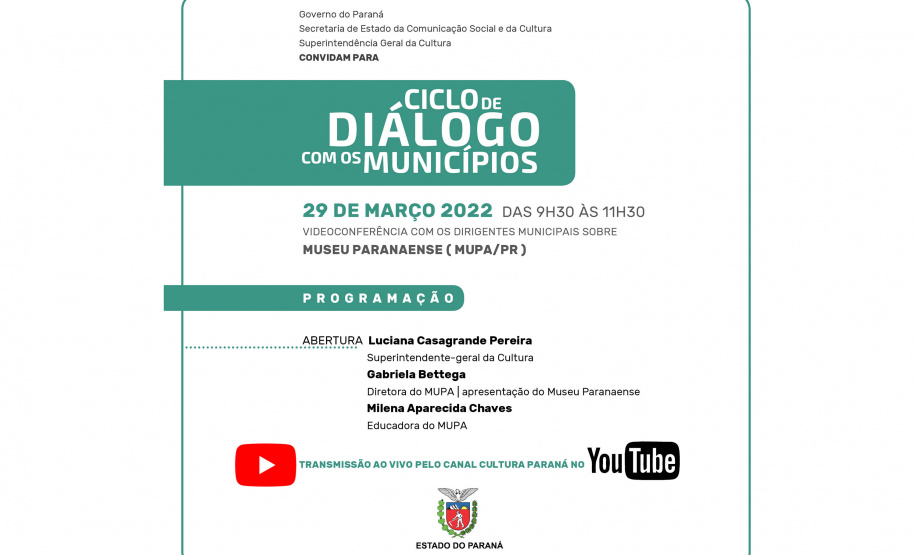 Gestores municipais terão Ciclo de Diálogo sobre o Museu Paranaense nesta terça