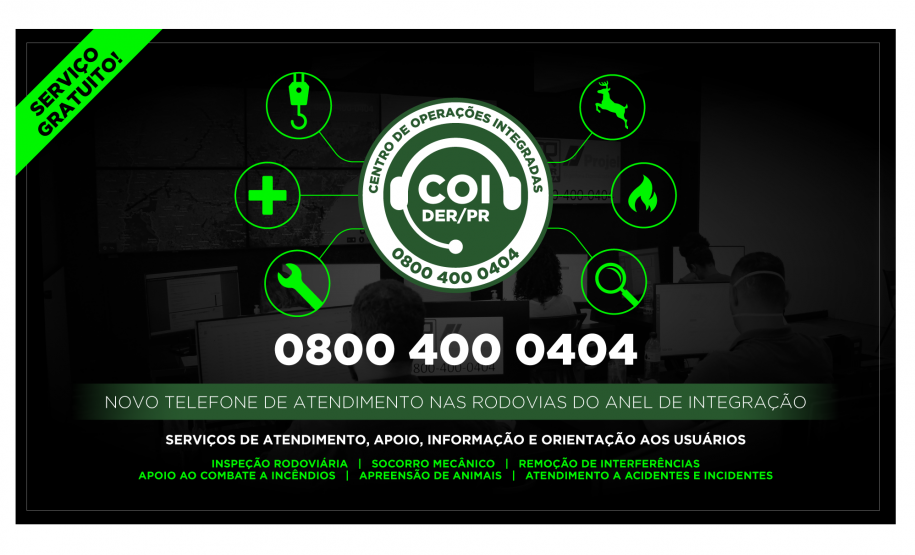 Guinchos e 0800 no lote 4 do anel de integração