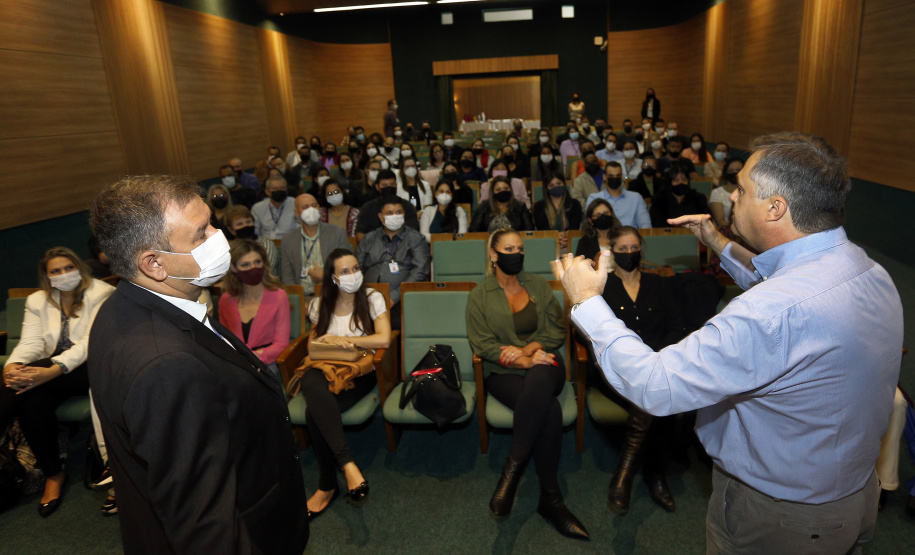 O secretário de Estado da Saúde, Beto Preto durante evento da  Fundação Estatal de Atenção em Saúde do Paraná (Funeas) -  Curitiba, 21/03/2022
