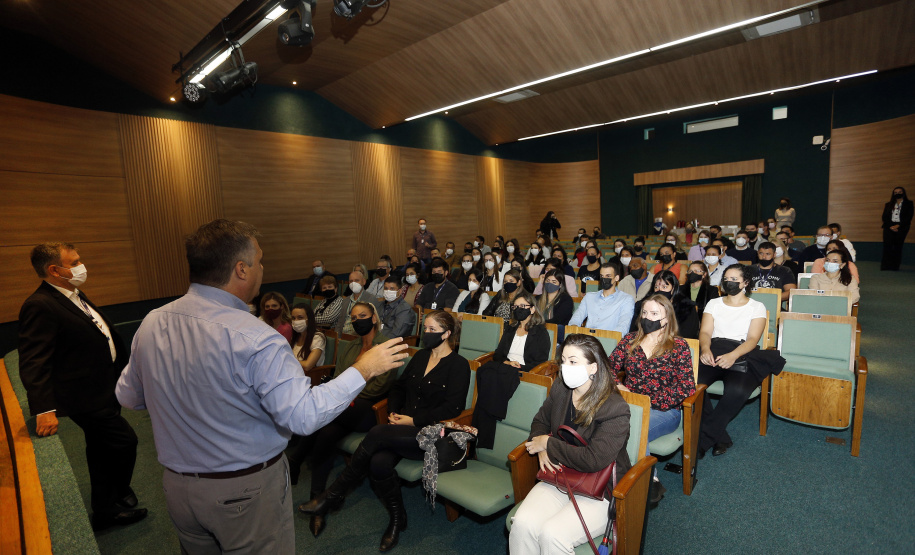 O secretário de Estado da Saúde, Beto Preto durante evento da  Fundação Estatal de Atenção em Saúde do Paraná (Funeas) -  Curitiba, 21/03/2022