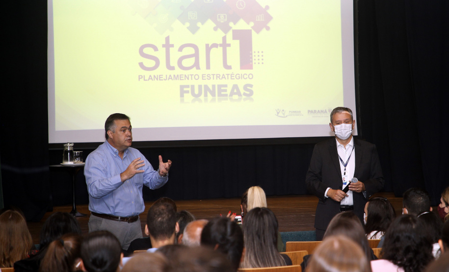 O secretário de Estado da Saúde, Beto Preto durante evento da  Fundação Estatal de Atenção em Saúde do Paraná (Funeas) -  Curitiba, 21/03/2022