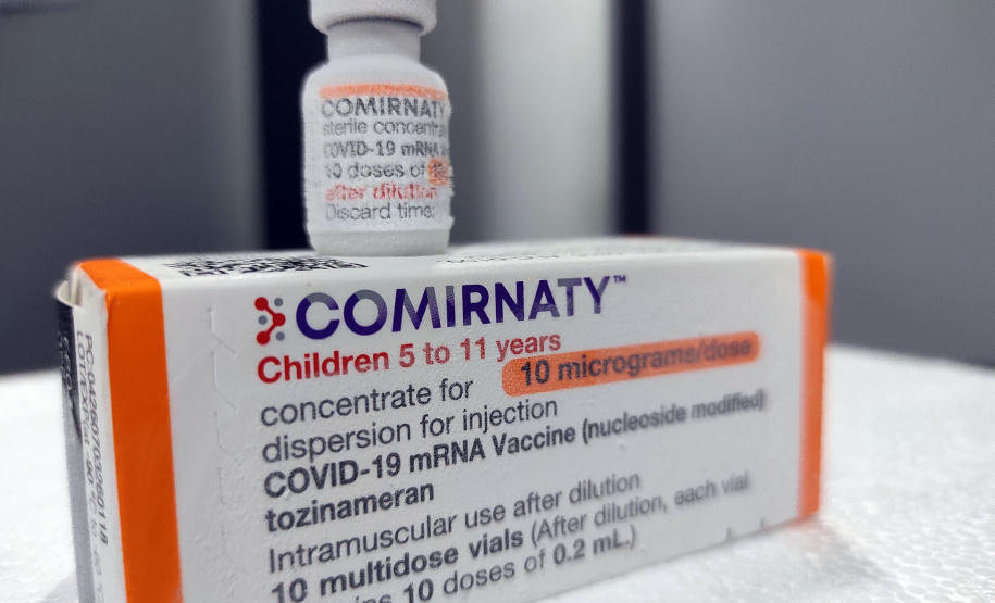 Estado recebe 97 mil vacinas pediátricas contra a Covid-19 para segunda dose