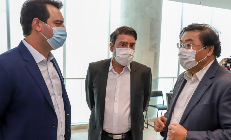 O governador Carlos Massa Ratinho Junior recebe nesta segunda-feira(7), o Presidente da Renault do Brasil, Ricardo Gondo  e o  Presidente da Renault para a América Latina,  Luiz Pedrucci