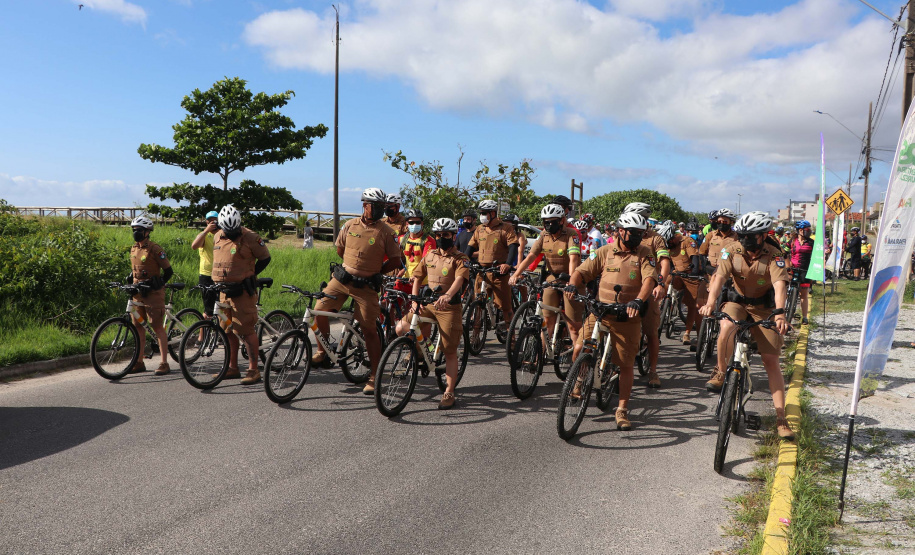 Ciclopatrulhamento da PM aumenta mobilidade das equipes no atendimento ao cidadão no Litoral durante o verão