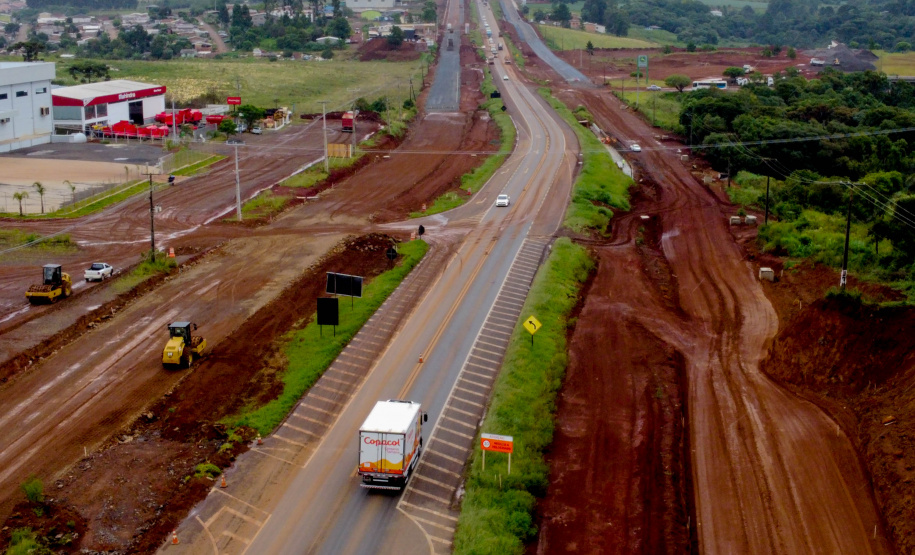 BR-277: obras no trecho em Guarapuava já atingiram 40% de conclusão