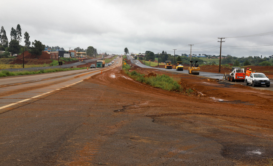 BR-277: obras no trecho em Guarapuava já atingiram 40% de conclusão