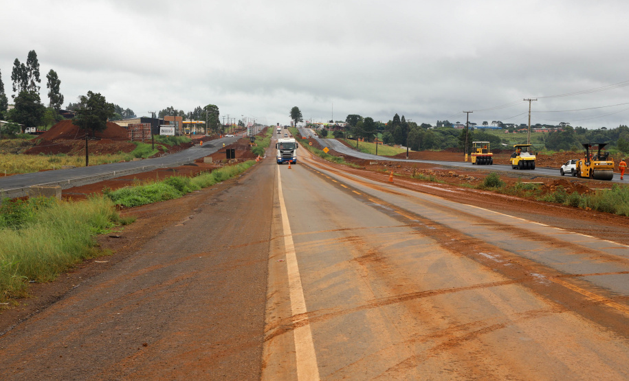 BR-277: obras no trecho em Guarapuava já atingiram 40% de conclusão