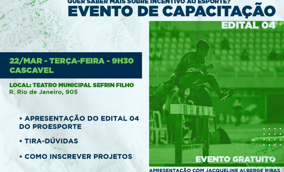 Paraná Esporte realiza eventos de capacitação para inscrição de projetos no Proesporte