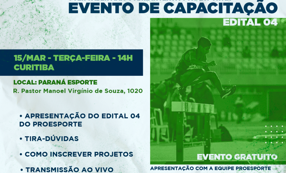 Paraná Esporte realiza eventos de capacitação para inscrição de projetos no Proesporte