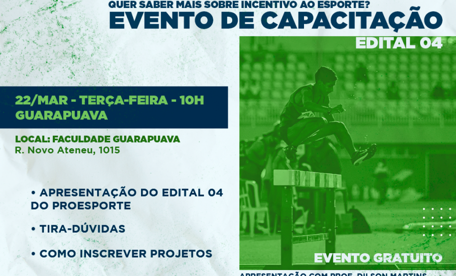 Paraná Esporte realiza eventos de capacitação para inscrição de projetos no Proesporte