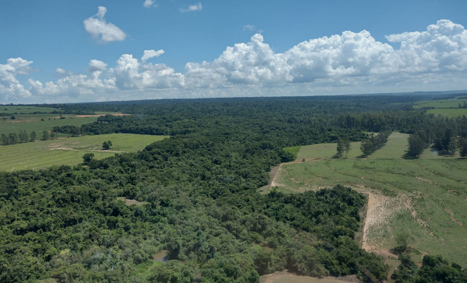Com apoio de aeronave do BPMOA, IAT identifica irregularidades em áreas de APP