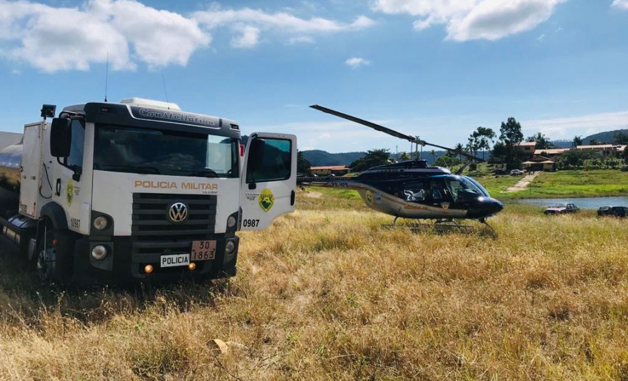 Com apoio de aeronave do BPMOA, IAT identifica irregularidades em áreas de APP
