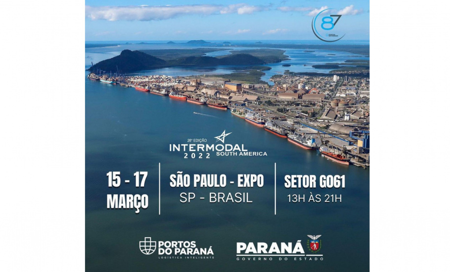Portos do Paraná participa da Intermodal 2022, que começa amanhã (15)