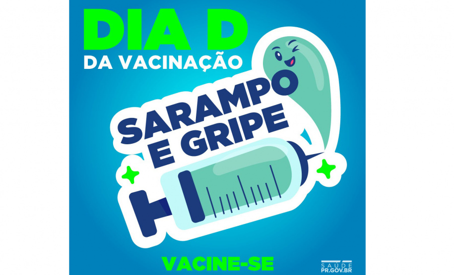 Paraná promove neste sábado o dia D de vacinação contra o Sarampo e Influenza