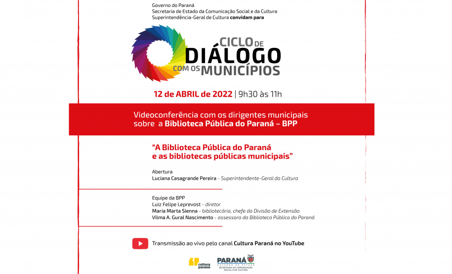 Biblioteca Pública do Paraná será o tema do próximo Ciclo de Diálogo com os Municípios