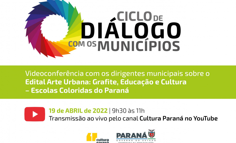 Ciclo de Diálogo desta terça será sobre o edital Escolas Coloridas