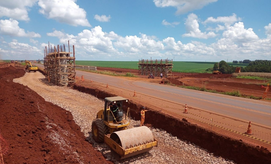 Duplicação do Contorno Oeste de Cascavel atinge 35,11% de conclusão