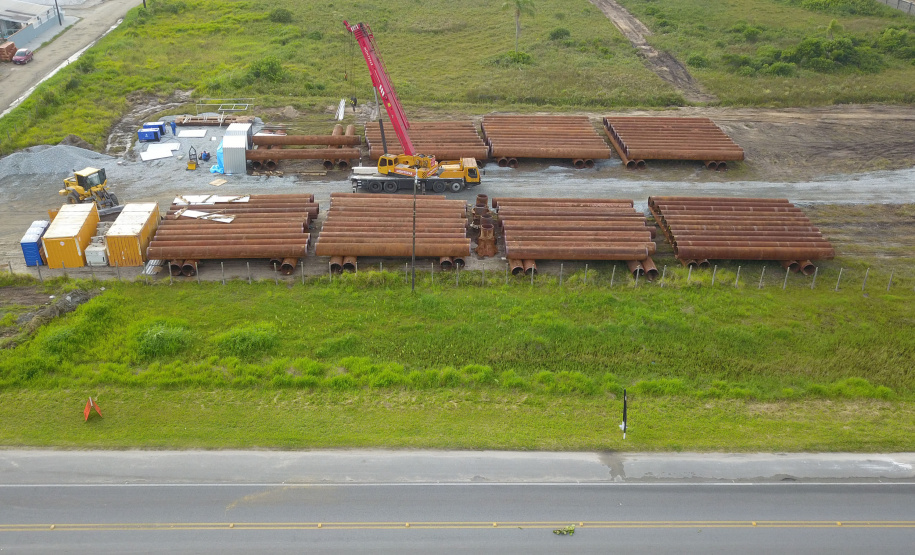 Trecho da praia de Matinhos fica interditado para preparação do canteiro de obras