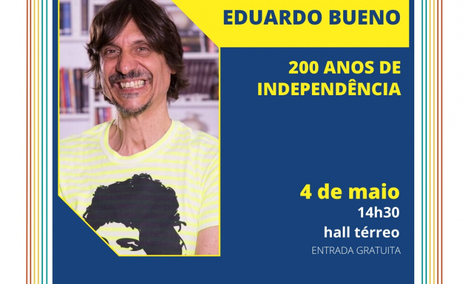 Eduardo Bueno ministra palestra sobre o Bicentenário da Independência na Biblioteca Pública