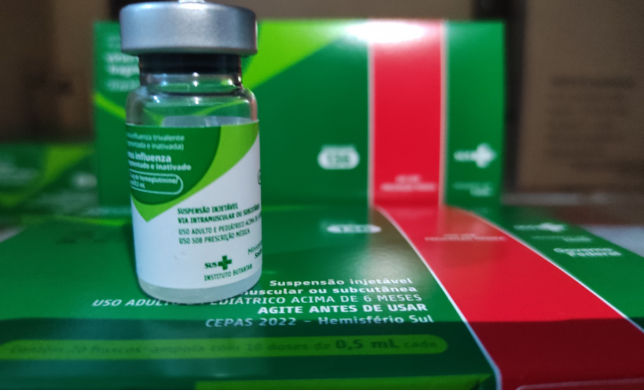 Mais 619 mil doses da vacina contra a gripe chegam ao Paraná